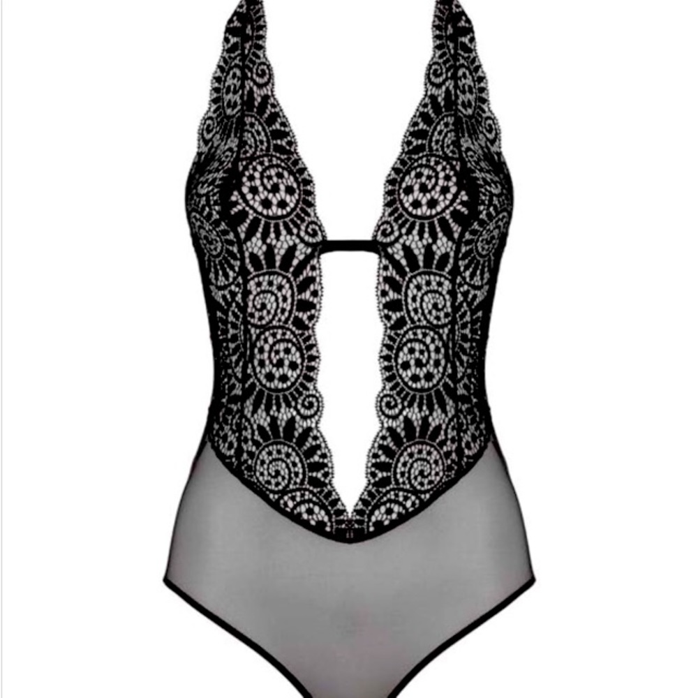 Beautiful L’Agent by Agent Provocateur Black Bodysuit Lingerie. Size:S
